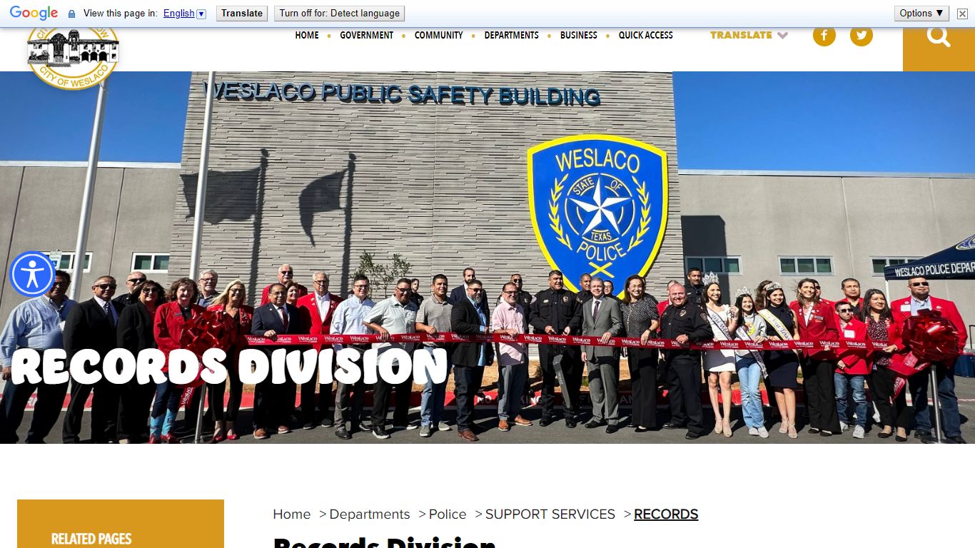 Records Division - Weslaco, TX
