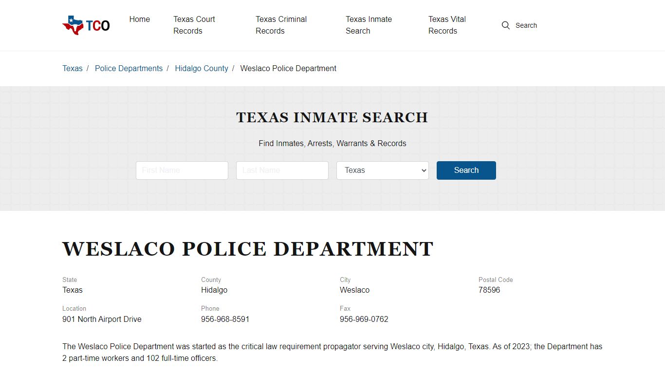 Weslaco Police Department - txcountyoffices.org